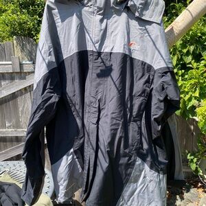 Men’s XL Grey & Black Lowe Alpine Hooded Waterproof Shell Jacket